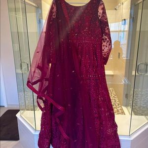 Lucknowi work anarkali